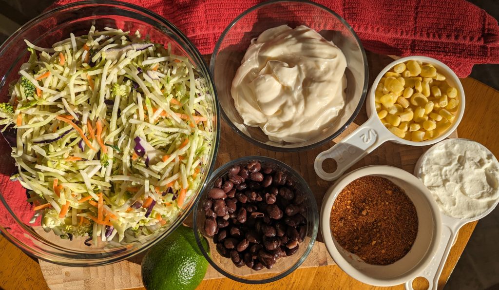 Mexican Rainbow Coleslaw ingredients