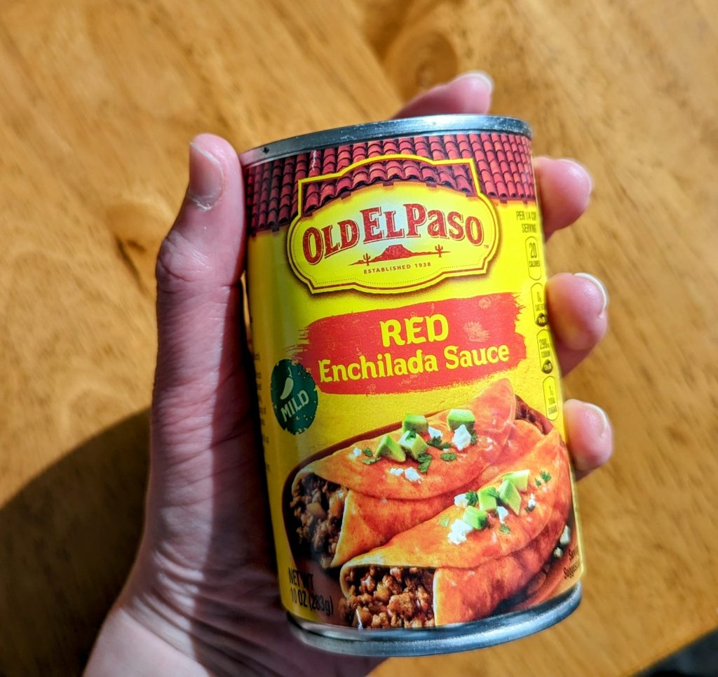 can of red enchilada sauce