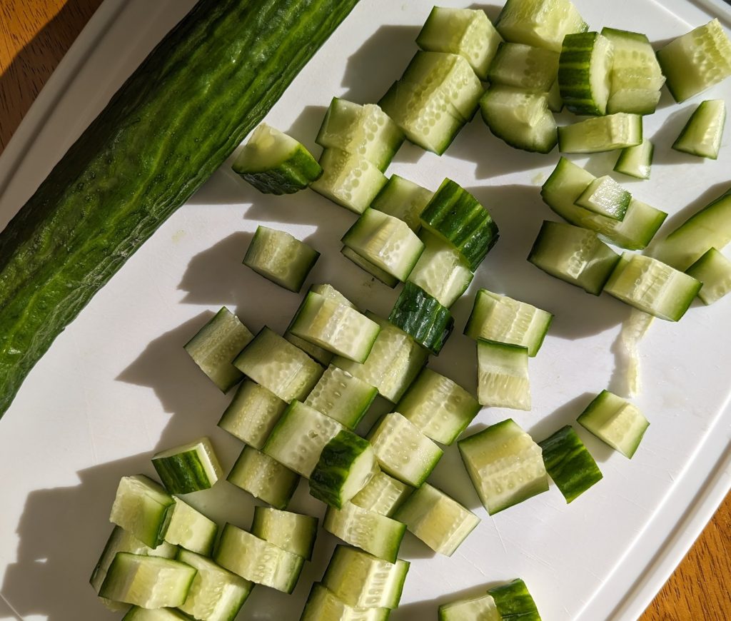 english cucumber wedges