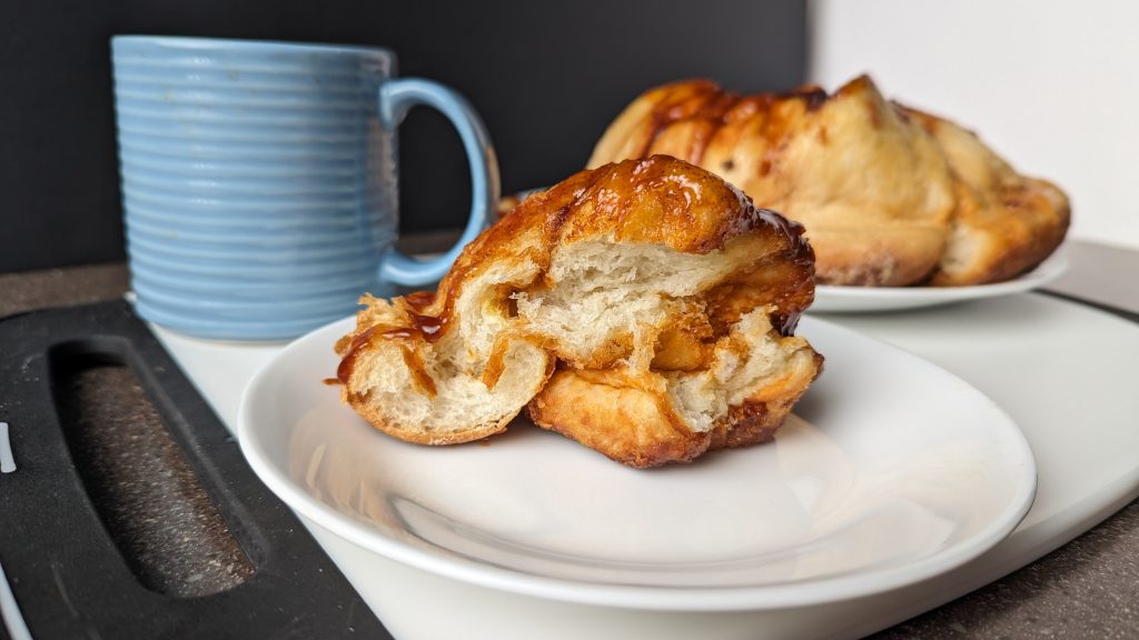 Make ahead monkey bread on plate