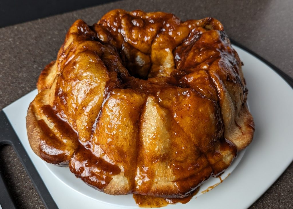 Inverted make ahead monkey bread