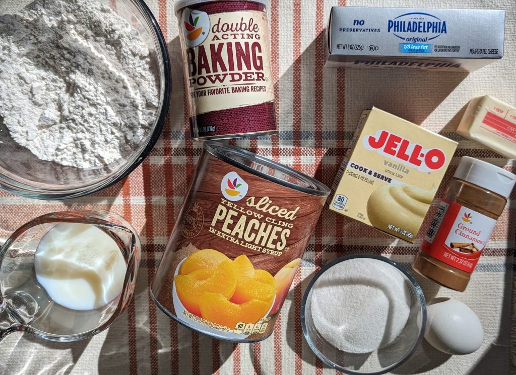 Peaches and Cream Cake ingredients