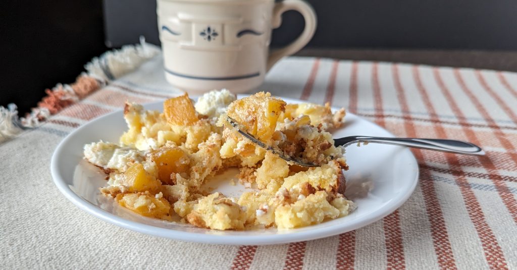 peaches and cream cake chilled