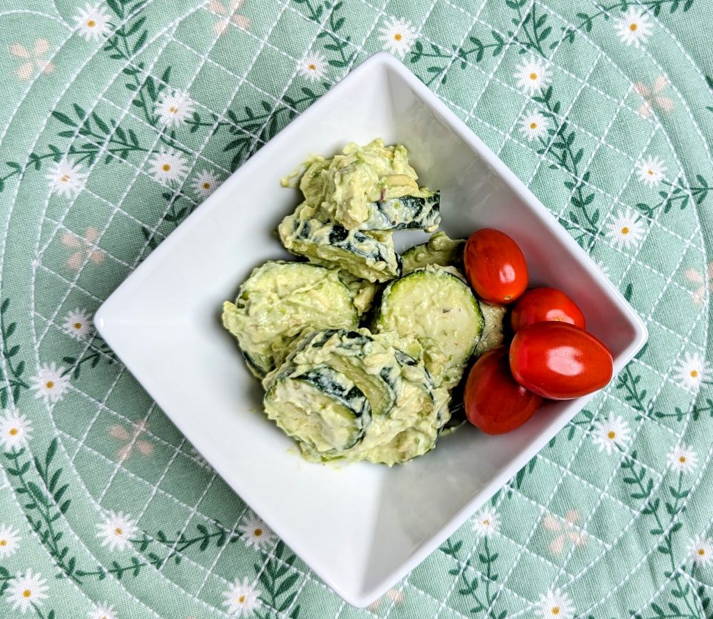 creamy avocado zucchini salad