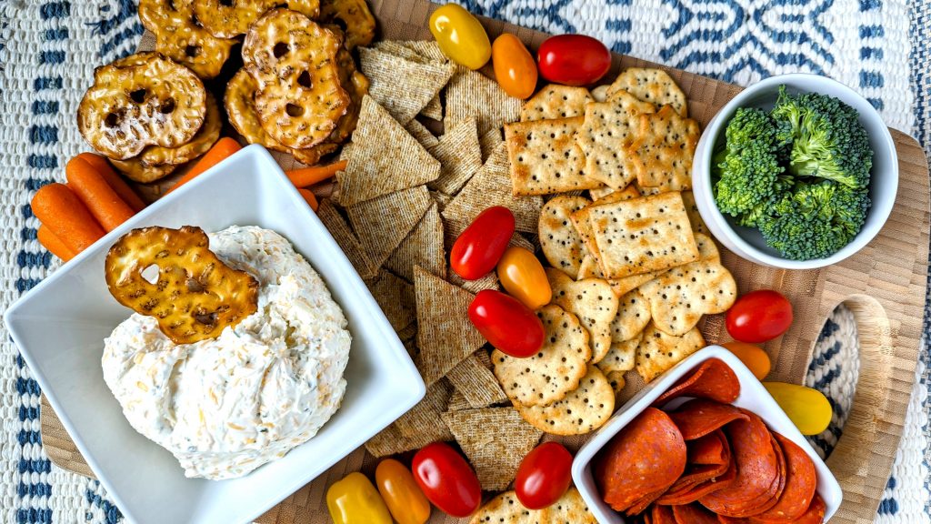 zesty ranch cheese ball serving platter suggestion