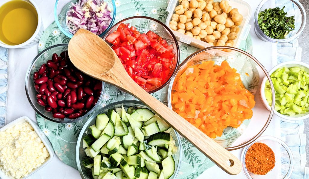 mediterannean bean salad ingredients