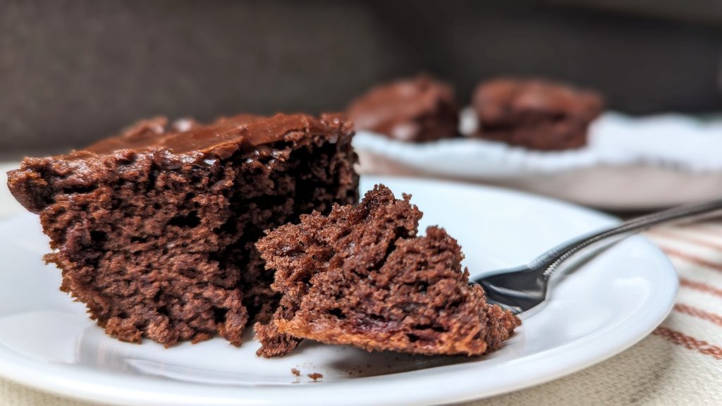 chocolate covered cherry cake on plate