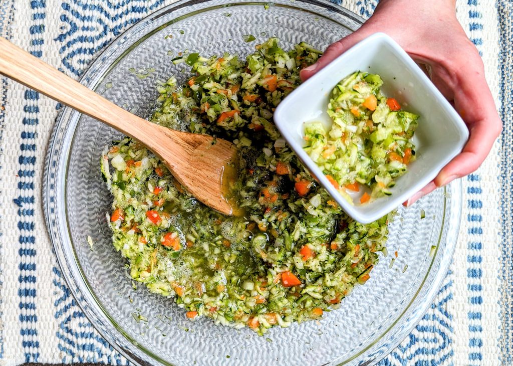 zucchini slaw serving