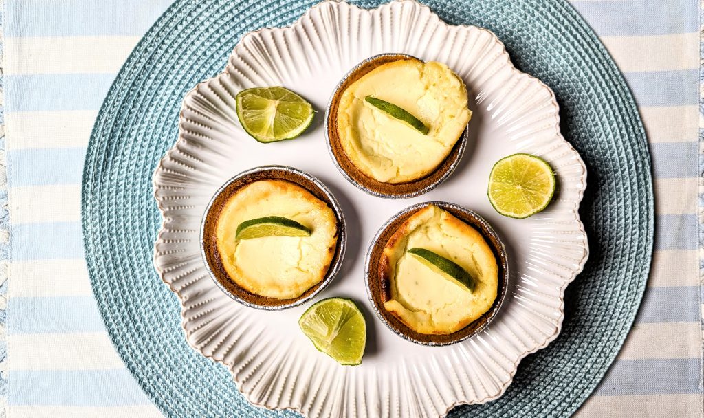 mini lime cheesecakes