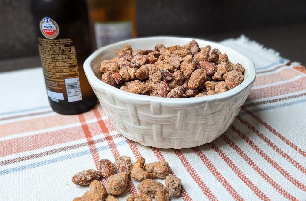 candied mixed nuts with beer