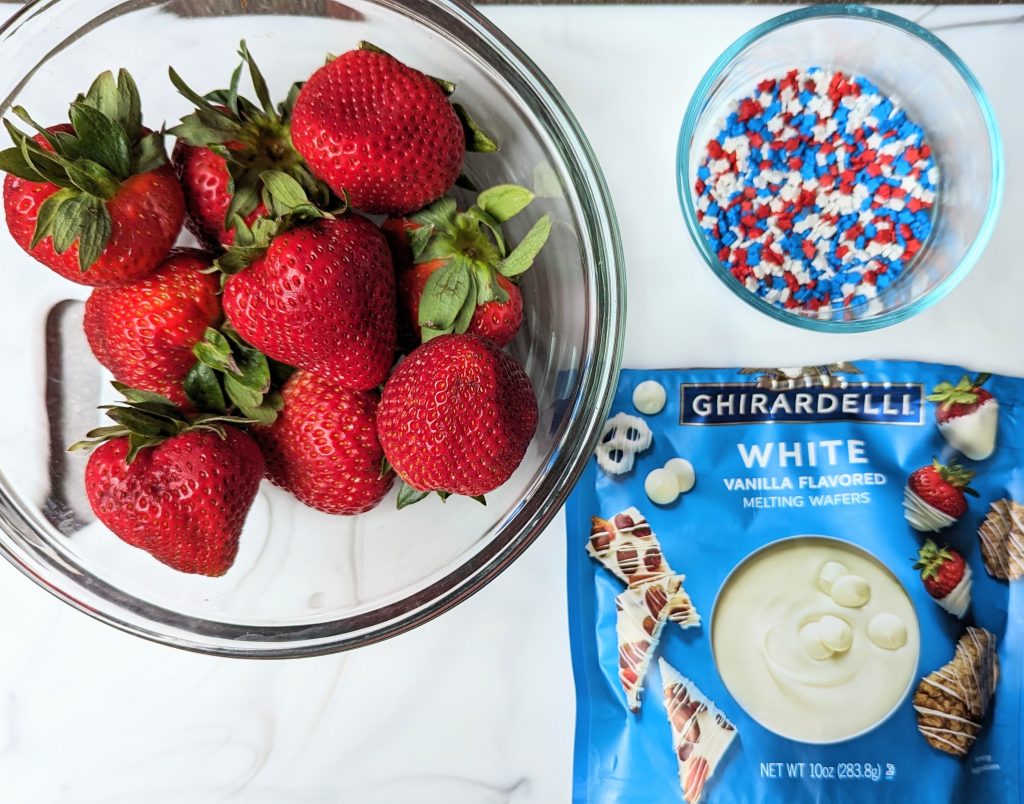 patriotic chocolate dipped strawberries ingredients