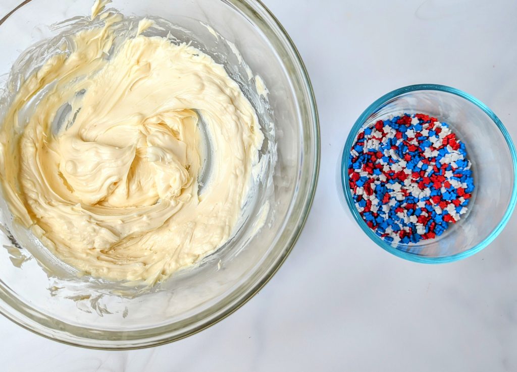 melted wafers and sprinkles