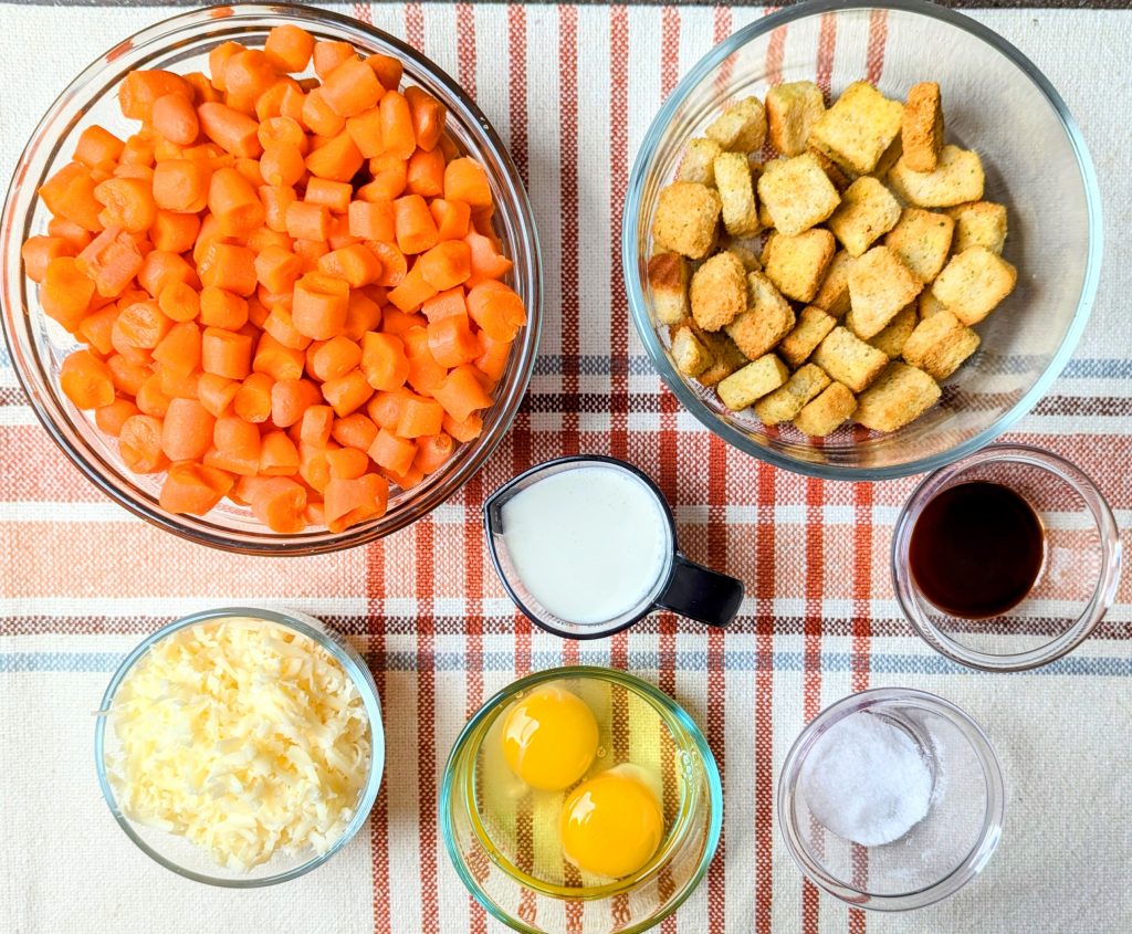 creamy cheesy carrot casserole ingredients