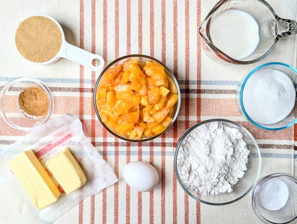 peach upside-down cake ingredients