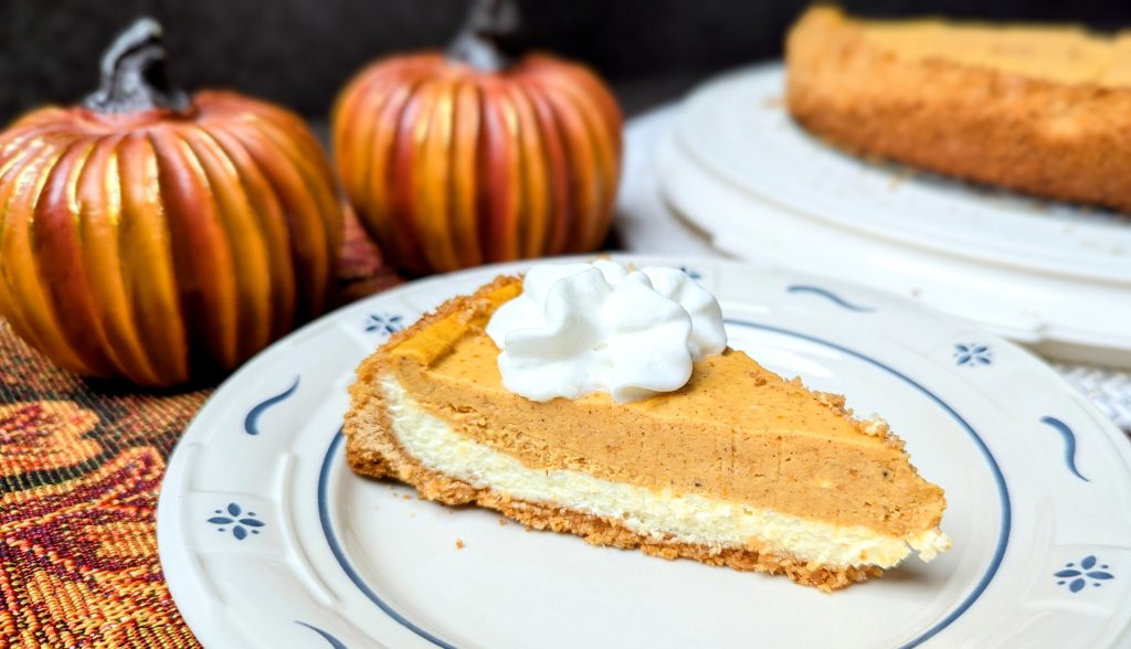 Two layer pumpkin cheesecake