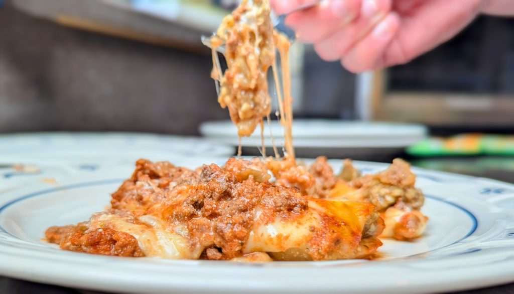 three cheese eggplant italiano on plate