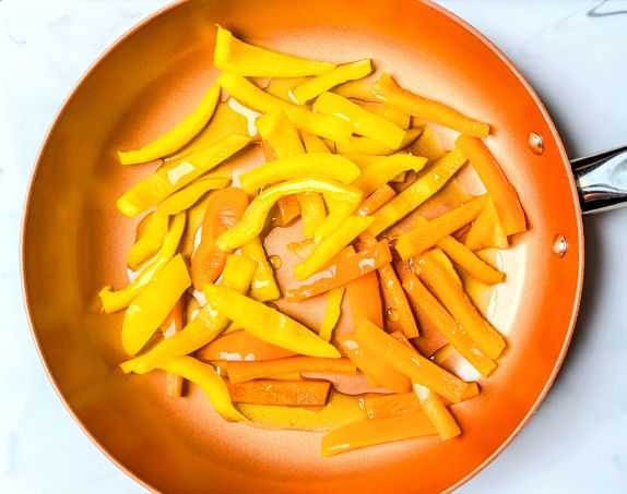 peppers in skillet