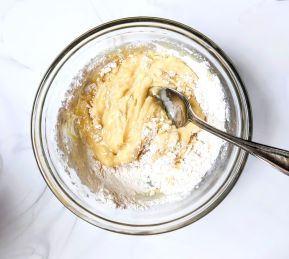 mixing flour and butter