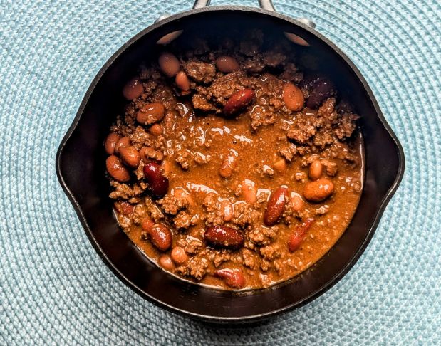 Easy Stove Top Chili in pot