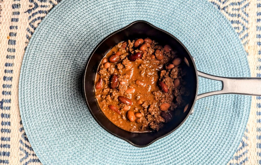 Easy Stove Top Chili in pot