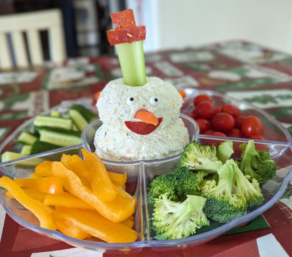 snowman zesty cheese ball