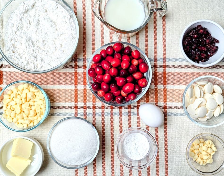 white chocolate cranberry bread ingredients