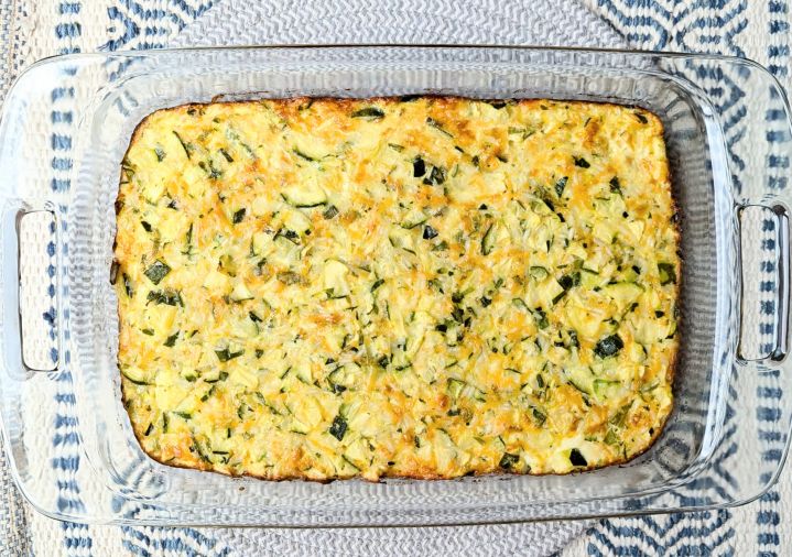 baked cheesy rice zucchini casserole