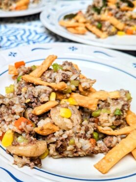 chow mein beefy rice casserole