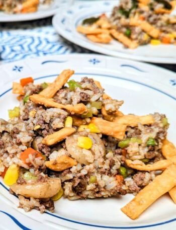 chow mein beefy rice casserole