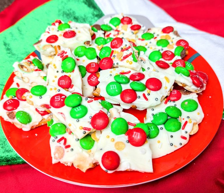 Christmas Bark on plate