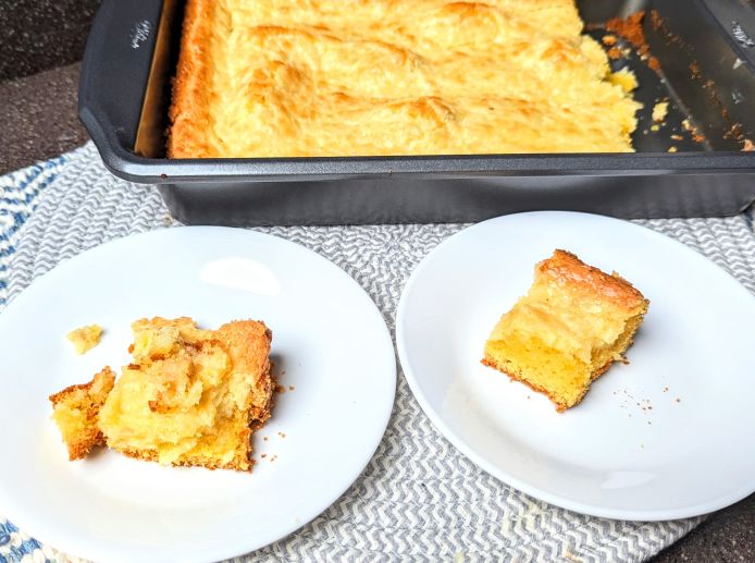 ooey gooey butter cake on plates