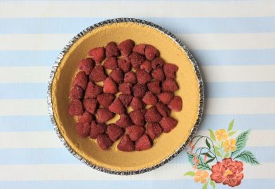 raspberries in crust