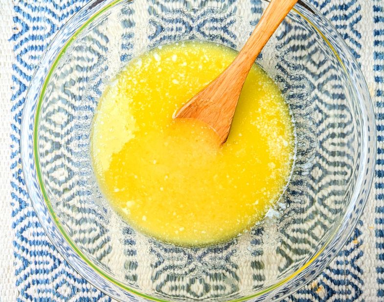 wet ingredients for christmas butter cookies