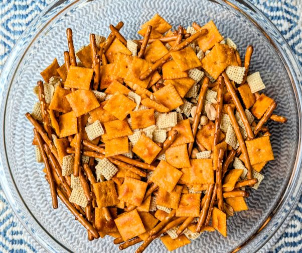 snacks mixed in bowl