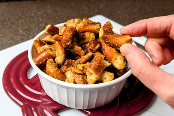 parmesan herb seasoned pretzels