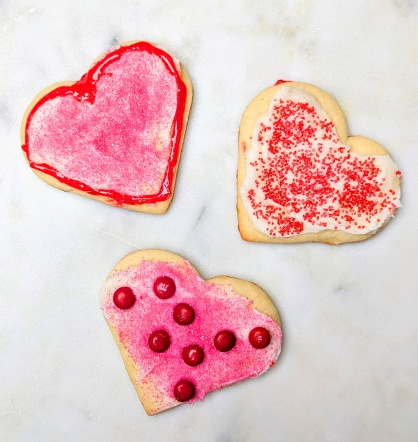 valentine roll and cut butter cookies