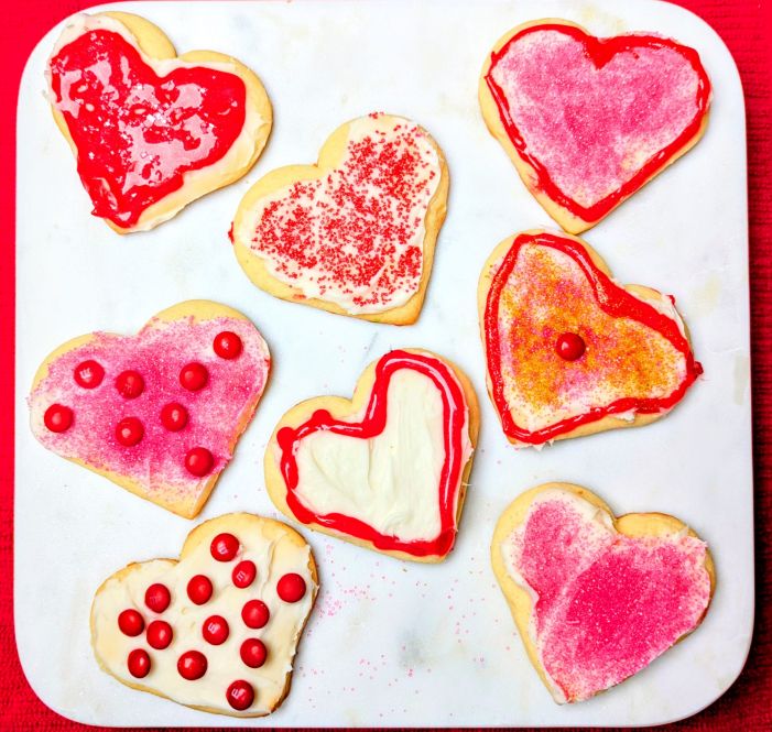 valentine butter cookies