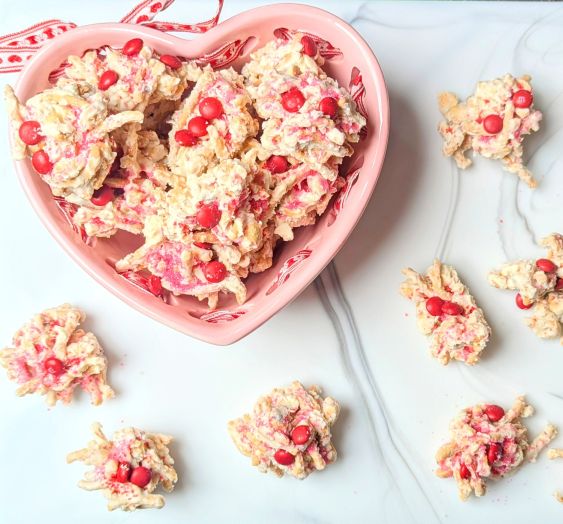 white chocolate haystacks