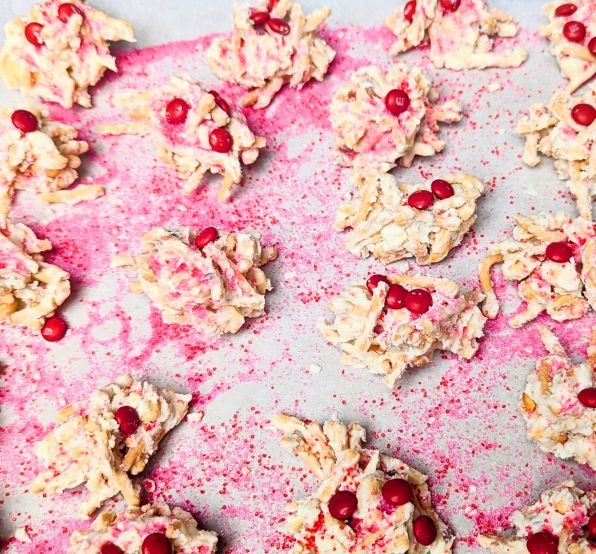  haystacks on parchment paper