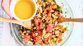 adding dressing