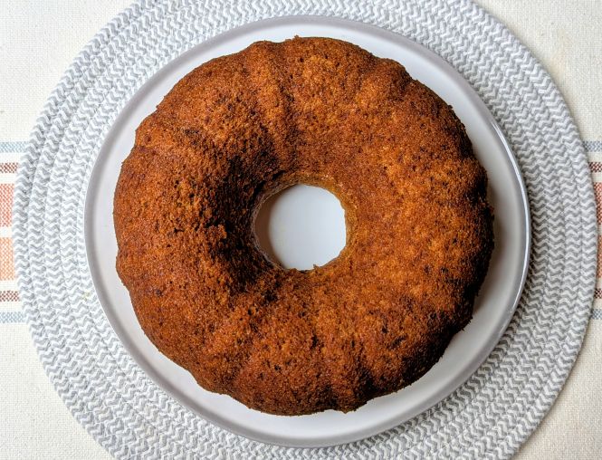 carrot bundt cake unfrosted