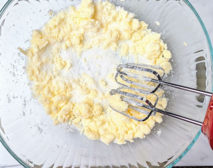 creamed butter and sugar