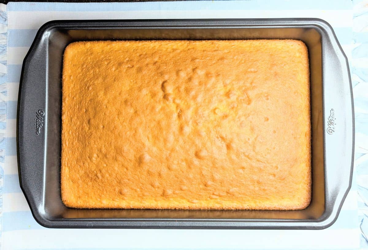 punch bowl cake baked