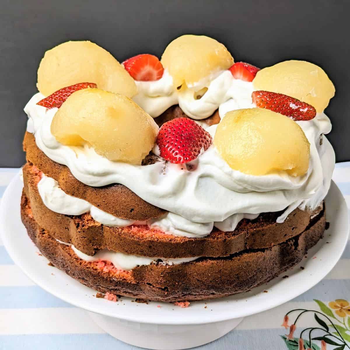 Strawberry Pear Spring Torte
