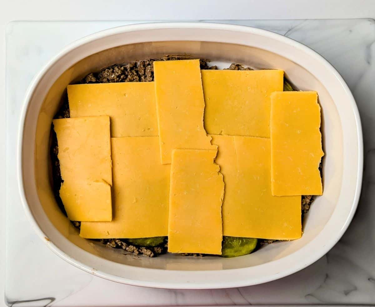 cheddar cheese layer