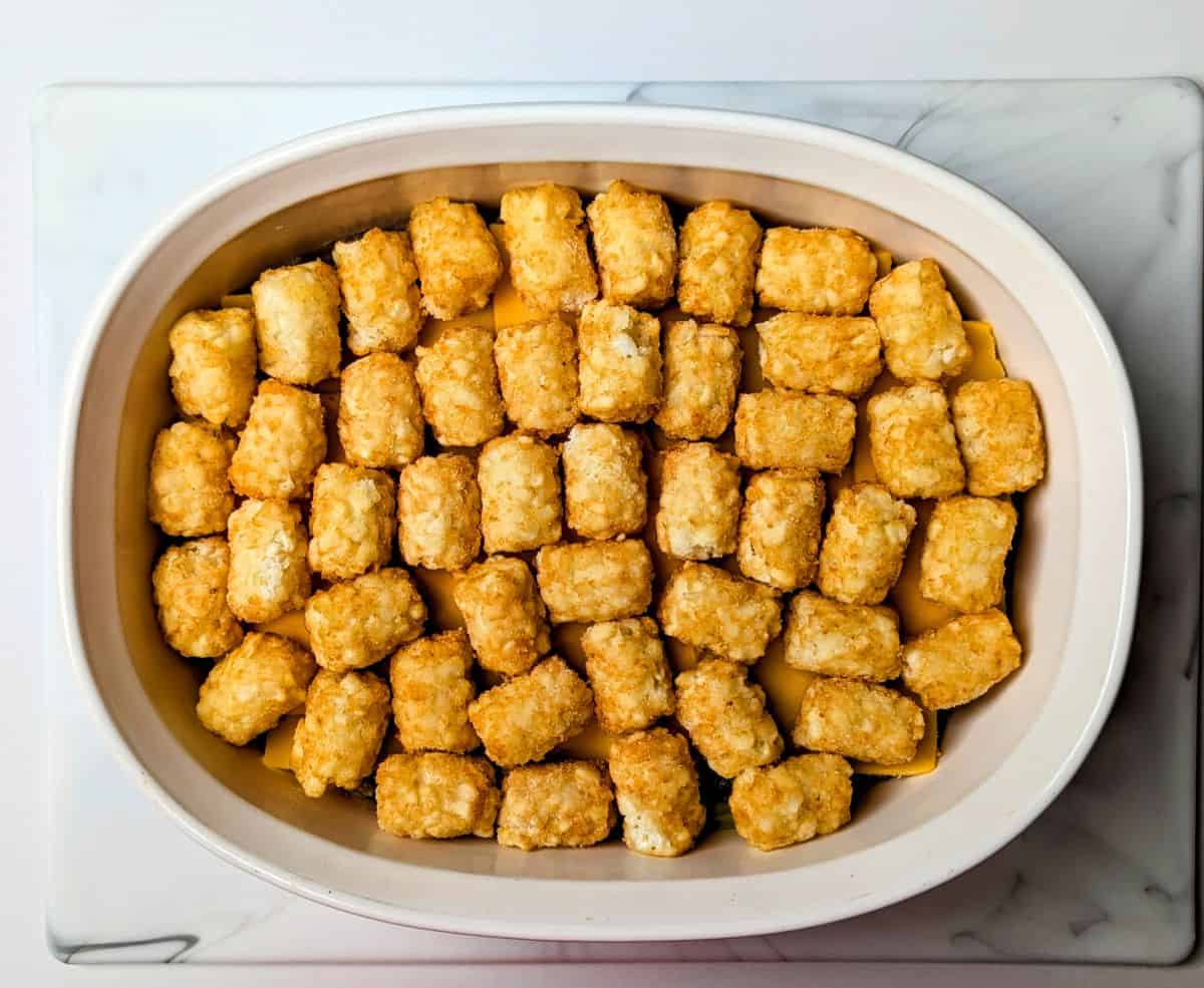 frozen tater tots added
