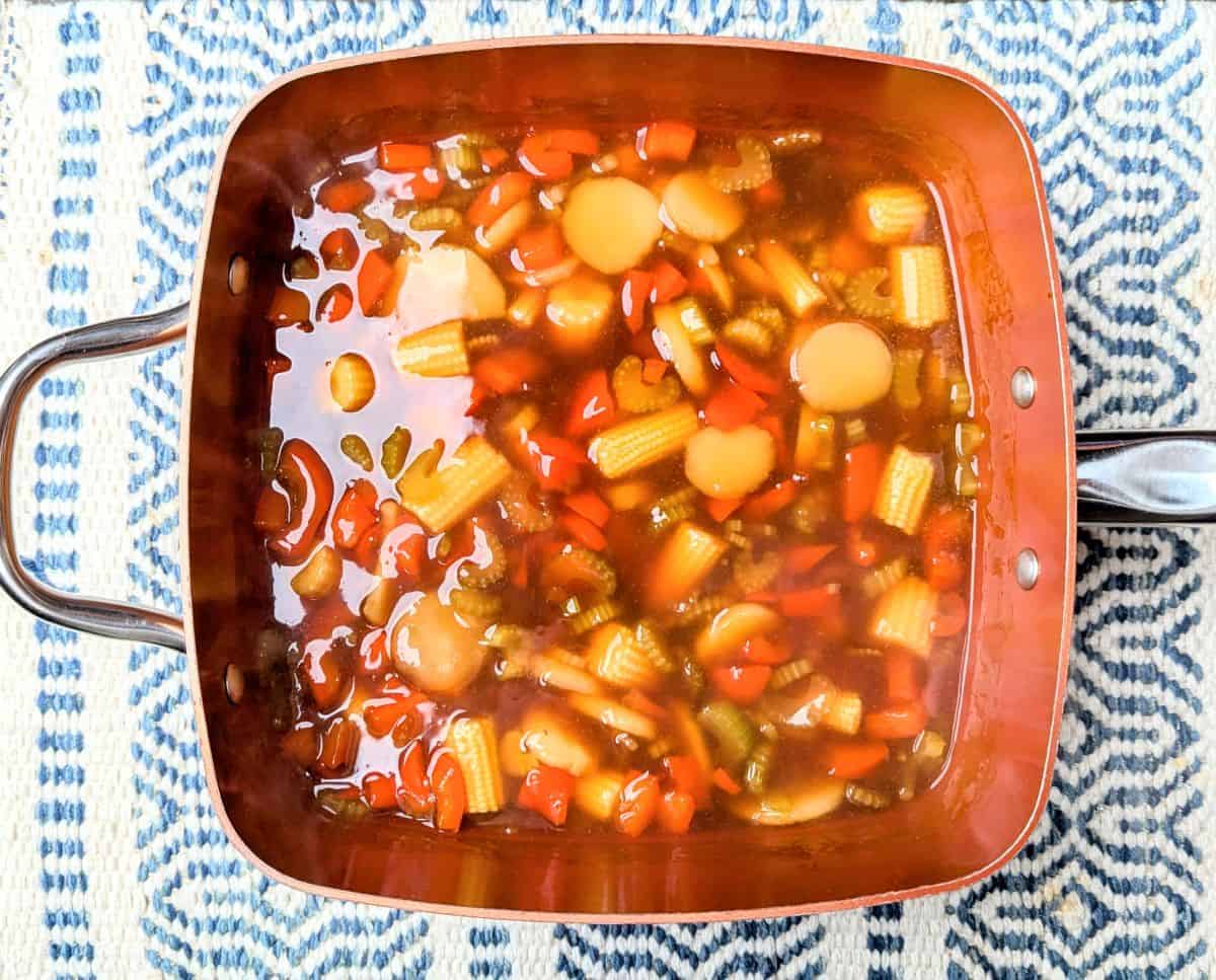 veggies in sauce