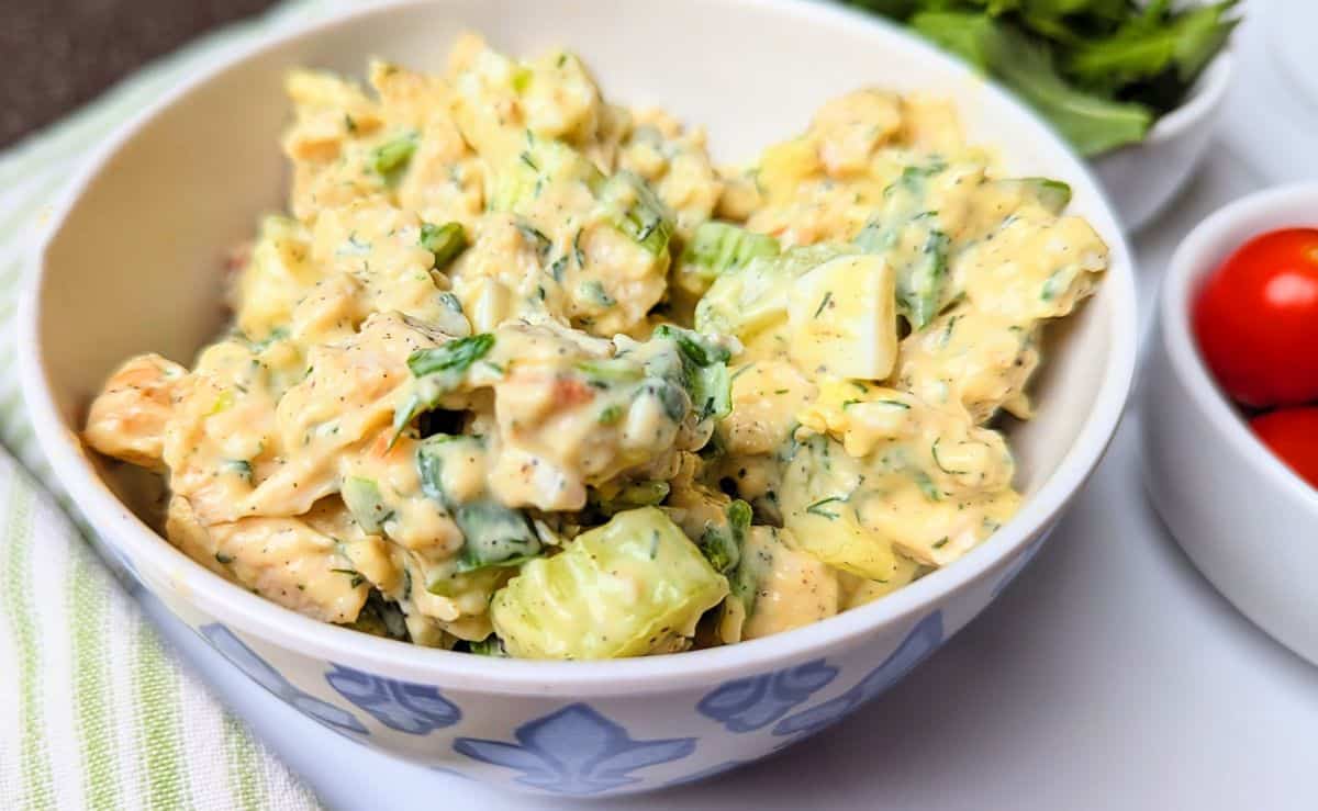 chicken salad in bowl