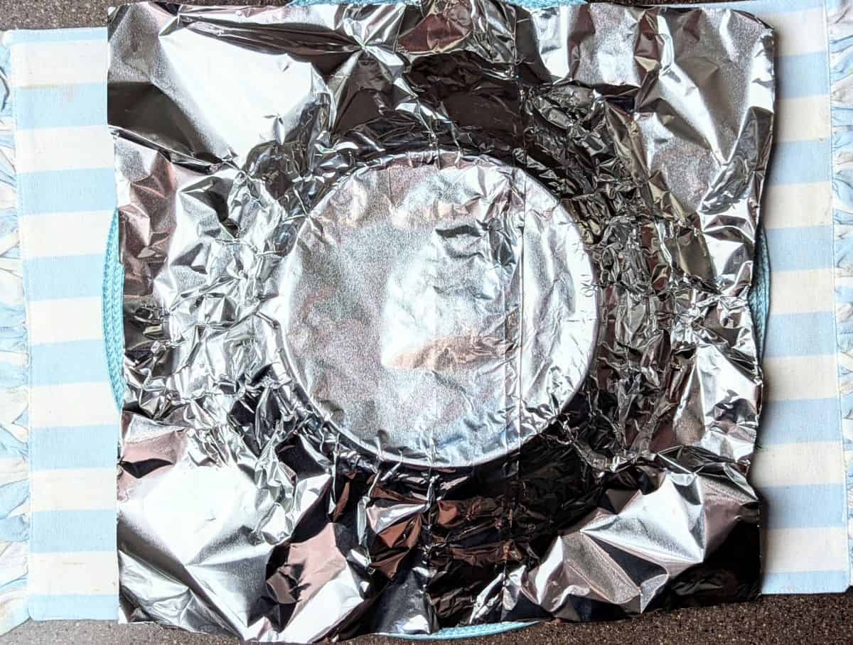 foil on pie plate