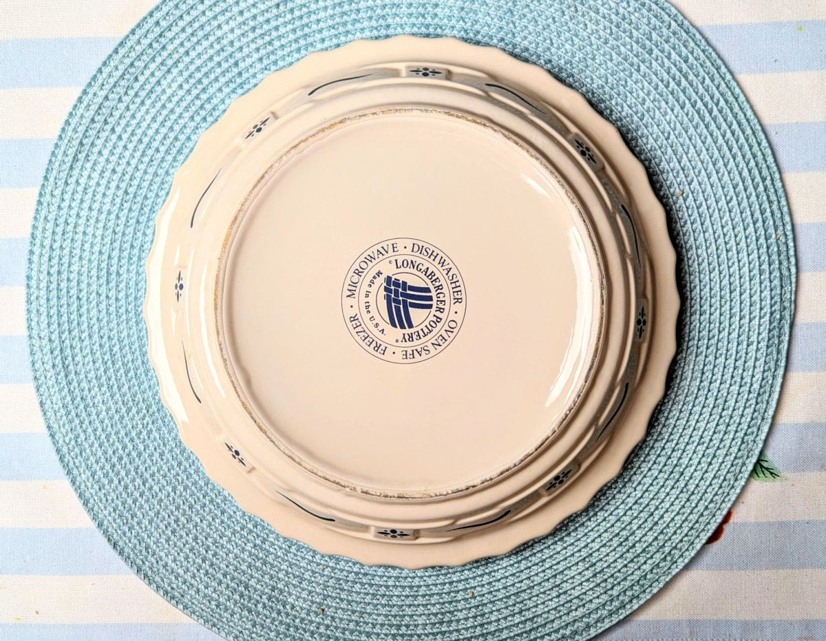 upside down pie plate